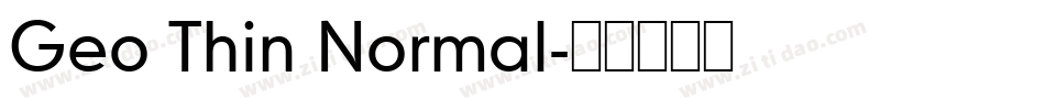 Geo Thin Normal字体转换